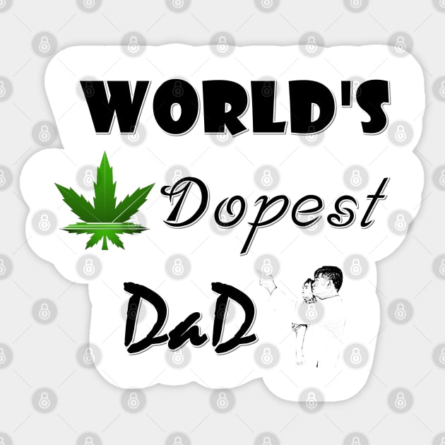 World s dopest dad shirt - dady and baby Sticker by AE Desings Digital